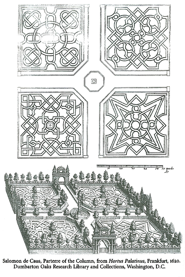 De Caus Parterres Hortus Palatinus 1620